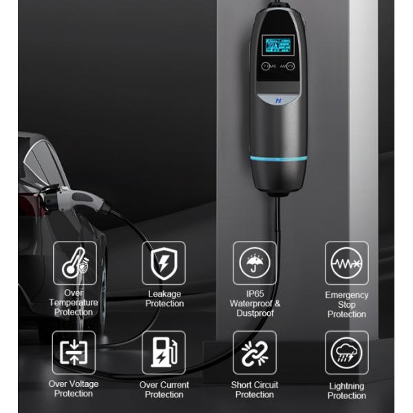 Заряжатель 22kw автомобиля зарядного кабеля Ev заряжателя Evse типа 2 портативный
