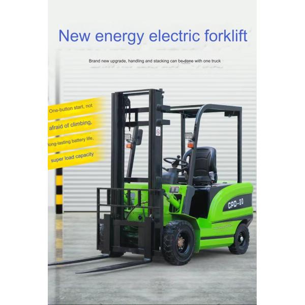Counterbalance 2 Ton Electric Forklift AC 5 Meter Max Lifting Height with Built in Charger