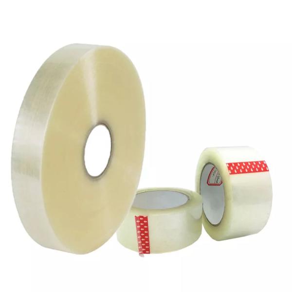 Clear Bopp Tape 1000m 500m Transparent Yellowish Tan Color Bopp Packing Adhesive Tape Rolls