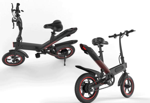 Portable Electric City Folding Bike 14 Inch Pneumatic Tire Max Speed 25KM / H