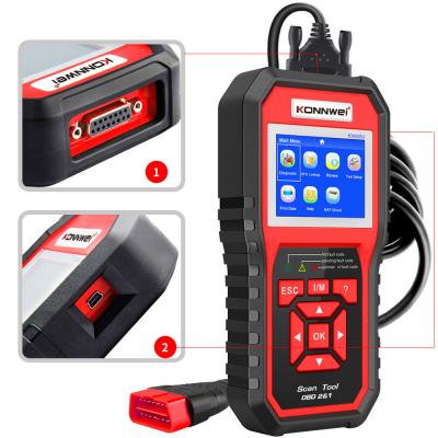 Analyseur de la voiture OBD2 de Konnwei KW850 avec la mise à jour gratuite de essai de vie de batterie
