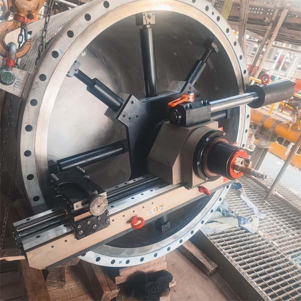 Máquina de refrentado de bridas in situ de 60 Robusta, alta flexibilidad con diseño modular