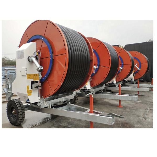Agriculture Travelling Irrigation System with Rain Gun 75 300tx Hose Reel and Traveling Irrigator Sprinkler Gun Italy Metal