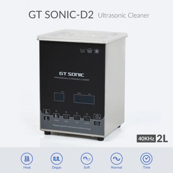2L 50W 40kHz Stainless Steel Ultrasonic Cleaner With Timer Heater