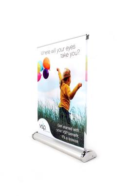 Commercial Retractable Banner Stands Silver Color Mini A3 A4 Desktop