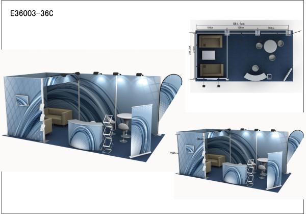 10 X 20 Exhibit Booth Displays , Modular Aluminum Pop Up Display Booth
