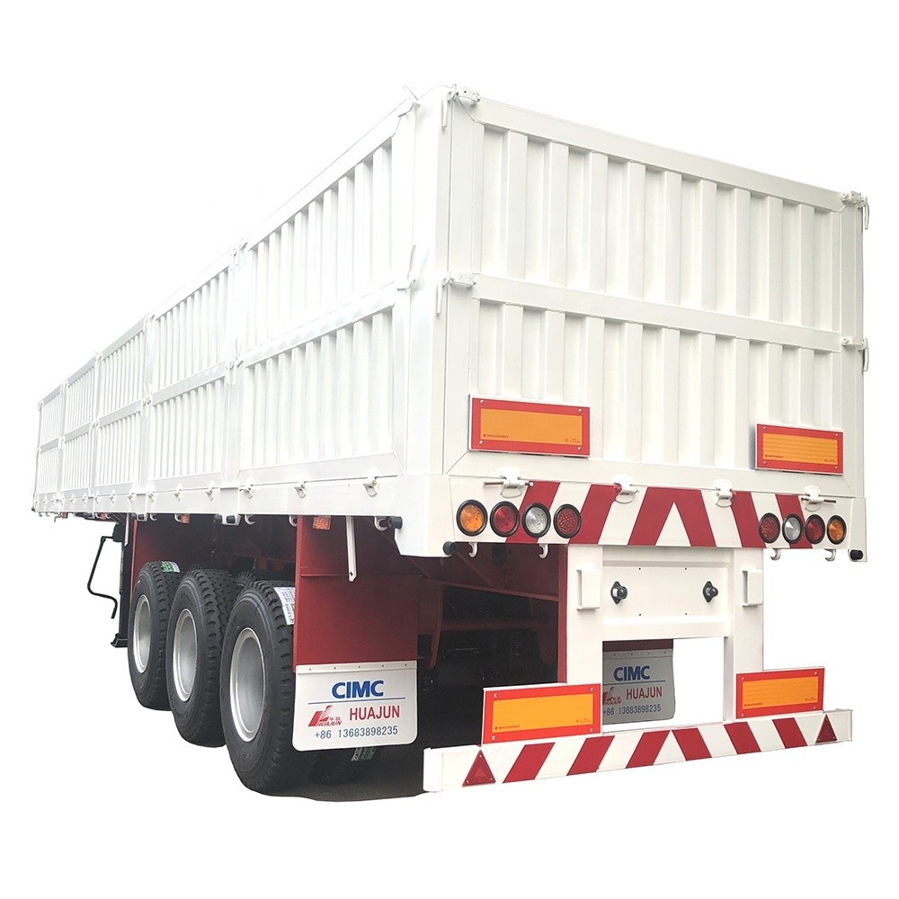Transport coal cargo High Side Wall CIMC HUAJUN Cargo Trailer for Livestock Transport