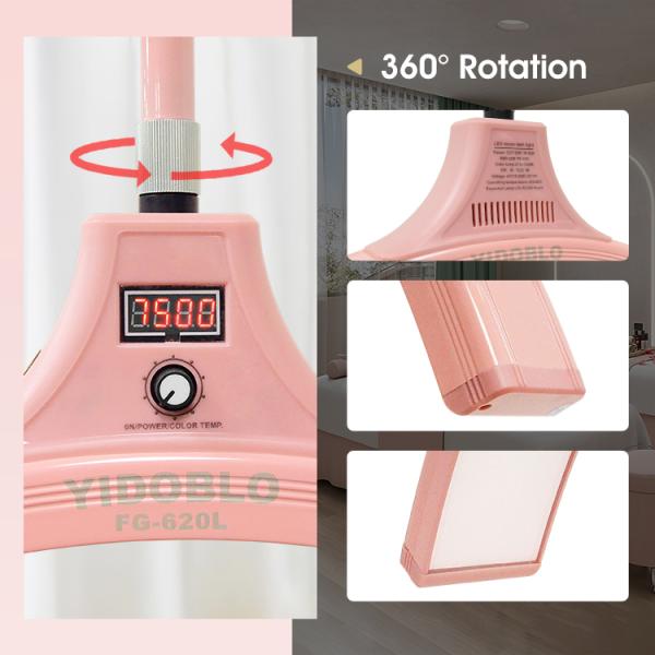 60w Ласши 3200k 6500k Led Half Moonlight Fill Lamp With Tripod Stand For Beauty Makeup Spa (Ледующая лампа с триподом для косметического макияжа)