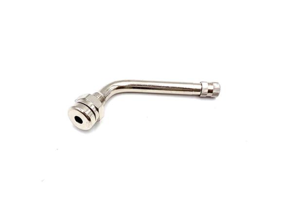 TR545D High Pressure Valve Stems 9.7mm Rim Hole Bend 60° Brass Nickel Plated