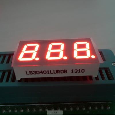 Indicação digital do diodo emissor de luz do segmento triplo do dígito 7 para o indicador do painel de instrumento 0,40 polegadas