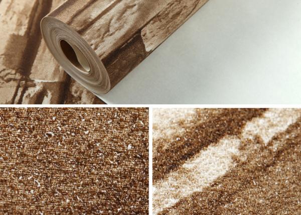 Removable PVC 3D Brick Effect Wallpaper / Brick Effect Wall Coverings , Affordable