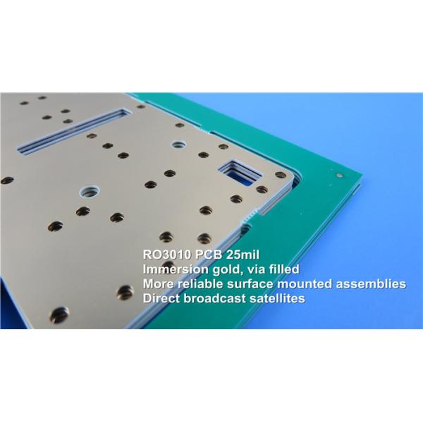 Серебр погружения покрытия PCB 50mil Rogers RO3010 высокочастотный