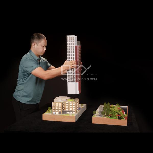 Modèle de terrain britannique Modèle miniature à l'échelle architecturale 1/200 pour présentations et affichages professionnels