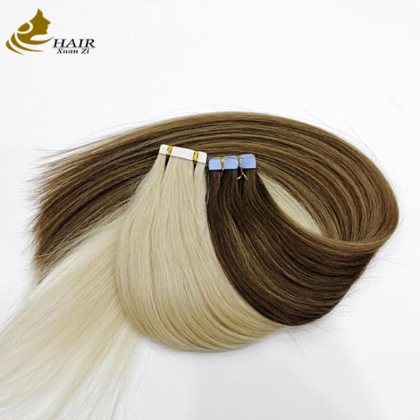 60 Cabello humano PU extensión del cabello de cinta con diseño libre de enredos