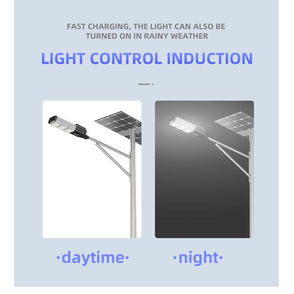 200 Watt Solar Powered LED Street Lights Bulb 4 Heads Long Working Time 58x22x9cm