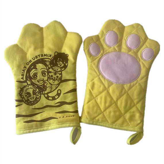 Desenhos animados novos Tiger Paw Cotton Oven Gloves Heat do projeto resistente para o cozimento