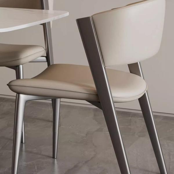 Fabric Leather And Metal Dining Chairs Leather Upholstered Dining Chair