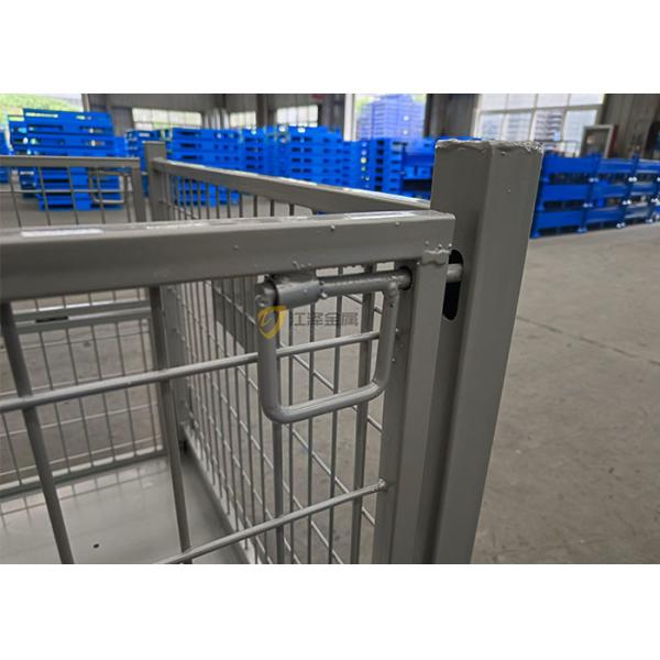 Стальная складная клетка для поддонов с системой блокировки под замки 50 кг