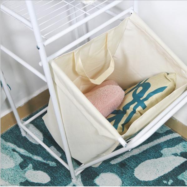 Detachable W35.5cm Steel Laundry Basket for Bathroom