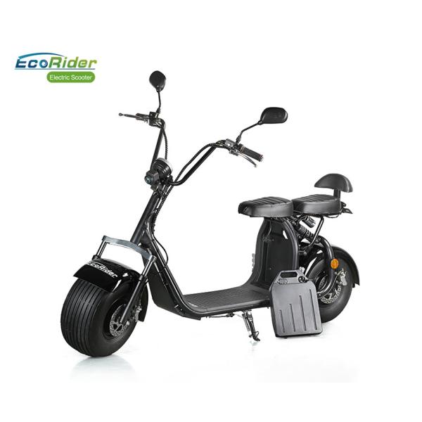 EcoRider 60v 12ah 1000W Battery Powered Scooter Brushless Hub Motor 18Inch Fat Tires