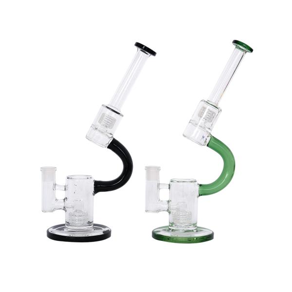 Borosilicate Dry Herb Bubbler SGS Water Pipes Glass Bongs