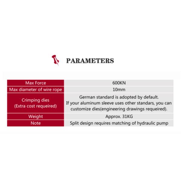 31 кг Алюминиевого сплава рукава Гидравлическая стальная проволока веревка пресс-машина с 600KN Максимальная сила