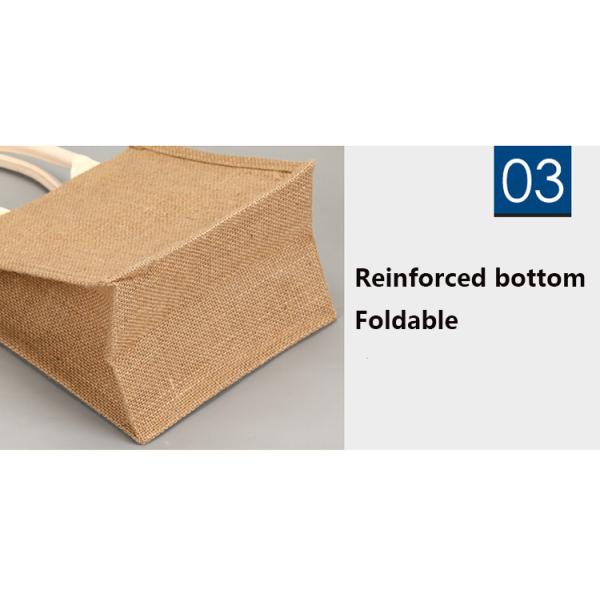 Bag Square Shape Laminated Waterproof Canvas Cotton Shopping Tote Beach Bag for Promotion