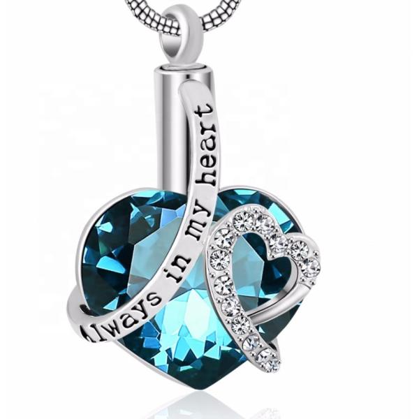 Stainless Steel Heart Locket Screw Necklace for Memorial Ashes Keepsake Pendant