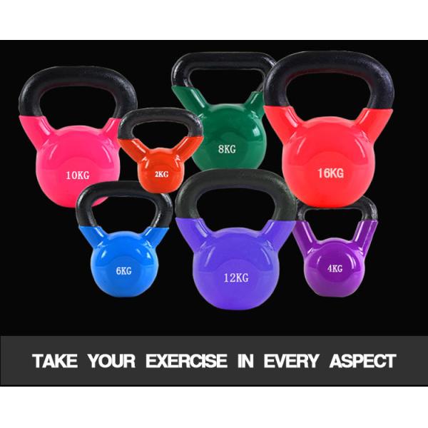 2kg 4kg 6kg 8kg 10kg 12kg 16kg 18kg 20kg colorful vinyl coated kettlbells