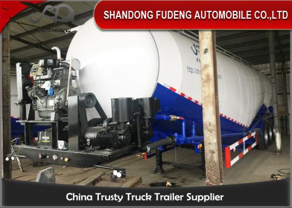 BOHAI Air Compressor Bulk Cement Transport 70 Ton Or Bigger Tank Trailer Payload