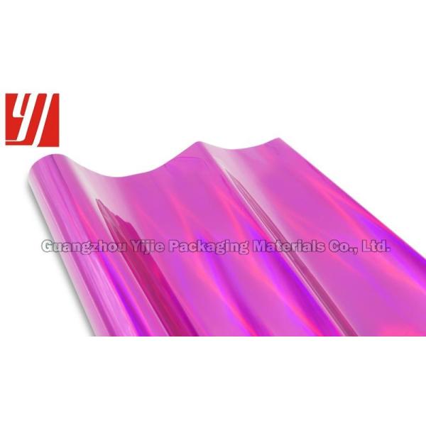 Hoja olográfica rosada del laser el 1.28m*180m para la etiqueta