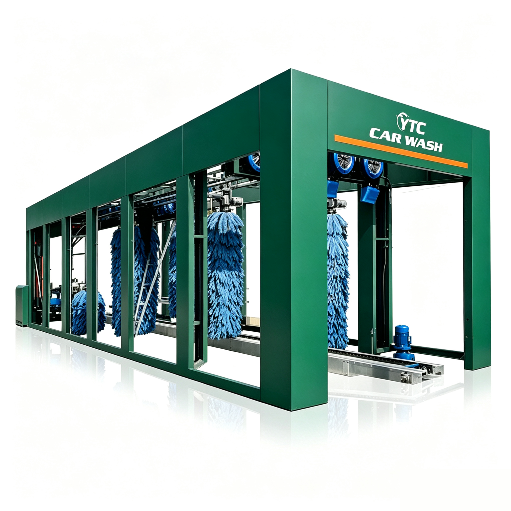 Automated Tunnel Car Wash Machine 11000x3800x3000mm For Express Car Washing