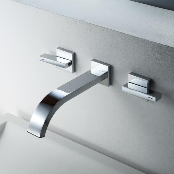 In-wall Concealed Basin Faucet Copper Black And Chrome Hot And Cold Water Mixer Taps