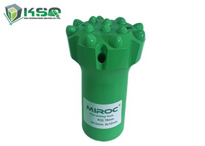 Bocados de broca de mineração balísticos profissionais da perfuração de rocha R32 dos bocados de botão do carboneto 76mm