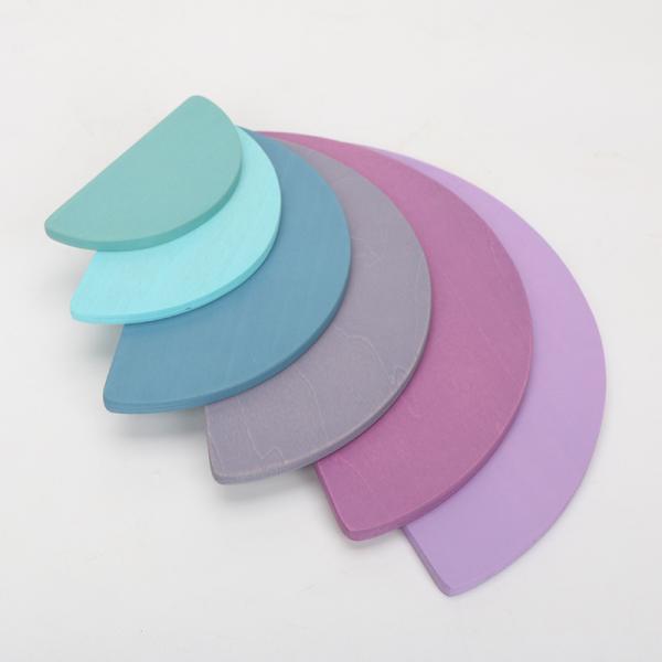 Blocs constitutifs en bois Toy Creative Educational d'arc-en-ciel de Brown 18cm