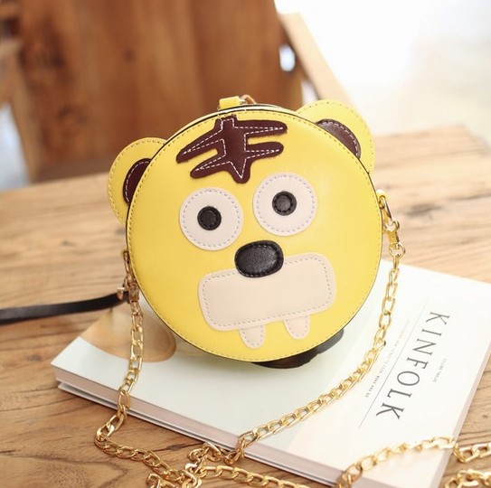 Buns national wind hit the color shoulder bag cute animal chain new women Messenger
