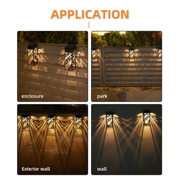 IP65 Waterproof Soalr Fence Lights For Garden