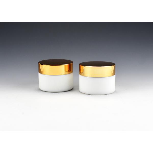 1OZ 30ml Opal Glass Cosmetic Jars, Cylinderic White Glass Face Cream Jar Packaging, Primary Medical Skincare Jars