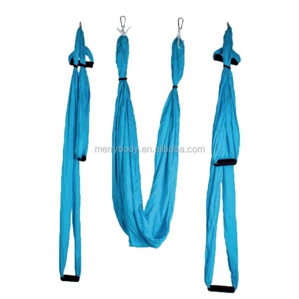 Nylon Gradient Aerial Hammock Yoga Swing 2.8M Anti-Slip Cotton Knitted White