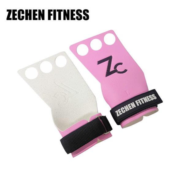 Pull Ups CrossFit Hand Grips Pink Carbon Fiber Leather Gym For Bars
