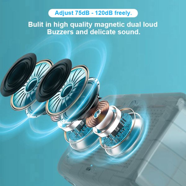 OEM Acceptable Rechargeable Digital Alarm Clock RGB Speaker LED Night Lights Bedside Lamp Sleeping Relaxation Alarm