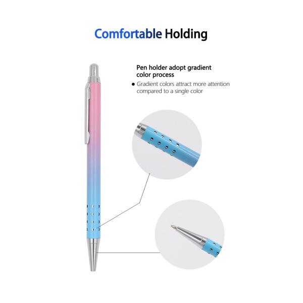 Metal Press Gradient Aluminum Ballpoint Pen 1.0mm Advertising Ballpoint Pens