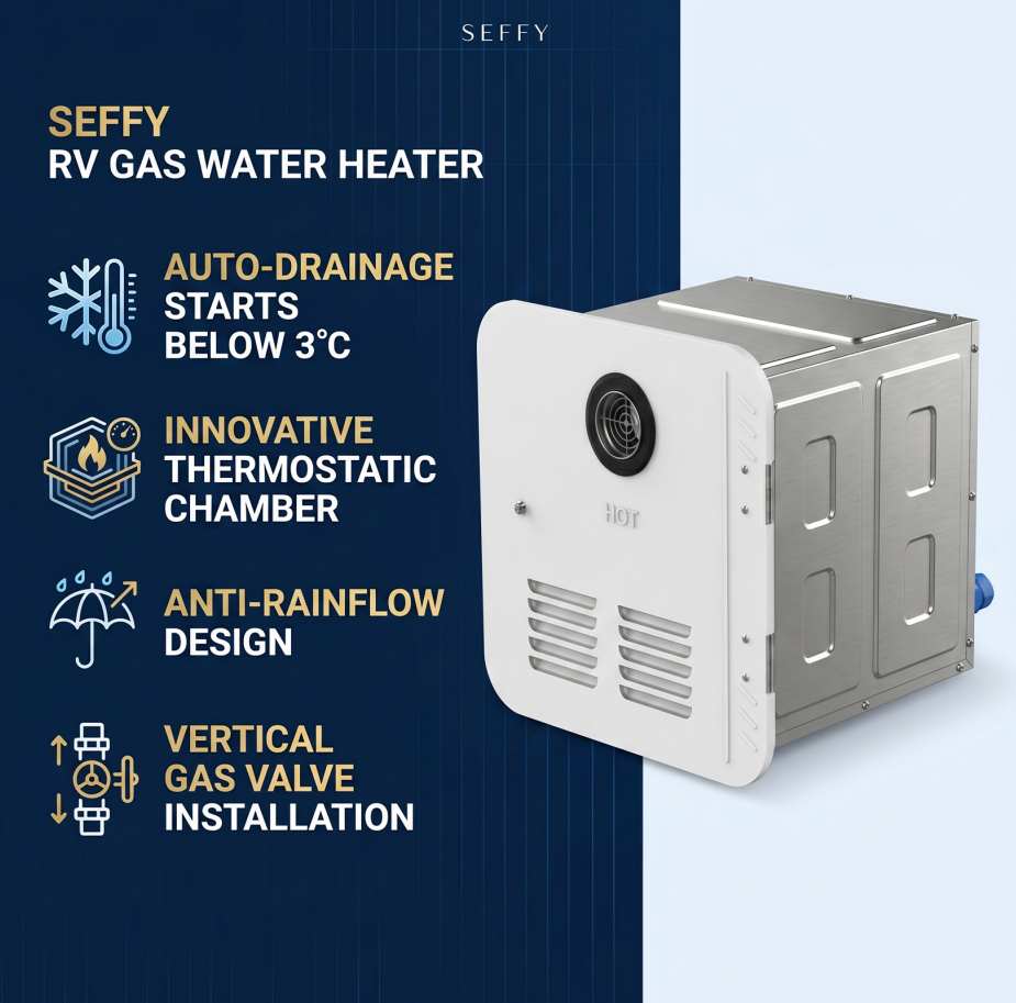 Anti Freeze Portable RV Water Heater Tankless Instant Gas Hot Water For Caravans