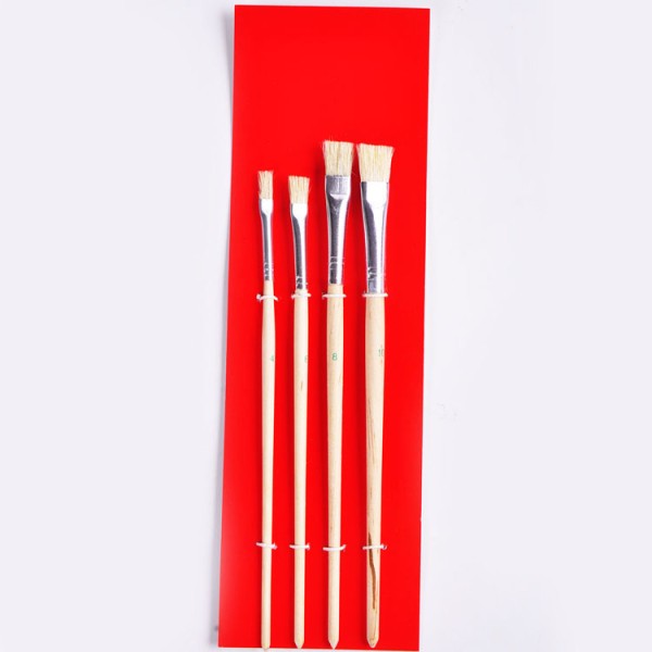 4pcs no varnish wood rope package factory direct bristle brush for art painting