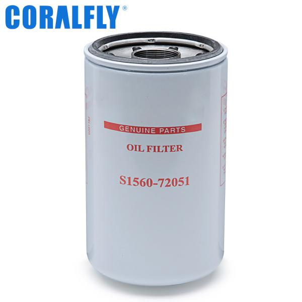 Filtro de óleo diesel S1560-72051 do caminhão HINO do ODM do OEM de Coralfly