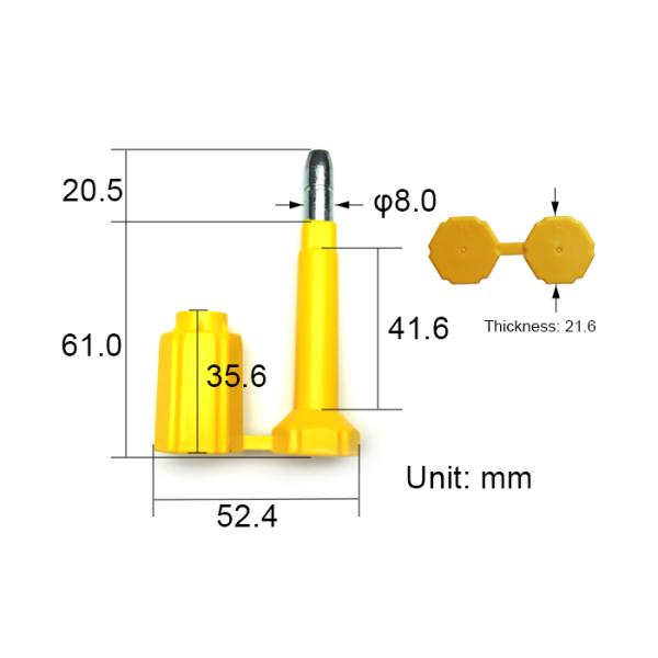 High Security Truck Container Bolt Seal High Tensile Strength Laser Printed