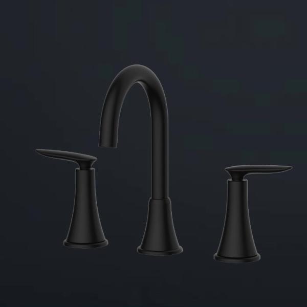 Convenient And Easy To Clean Bathroom Faucet With Double Handle Control For Precise Water Temperature Adjustment