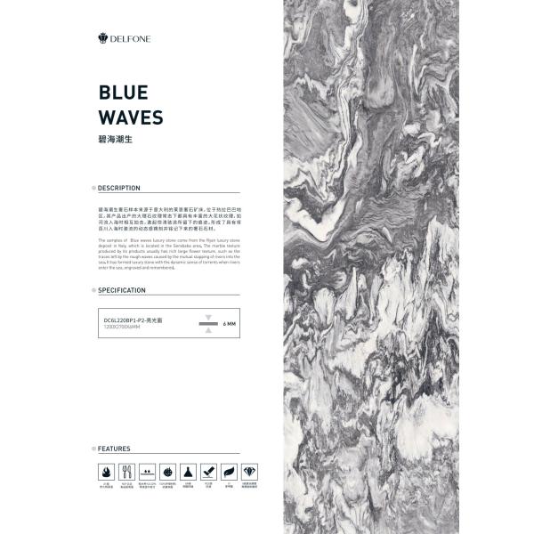 Голубой химикат плитки плиты цвета серого цвета волн белый устойчивый