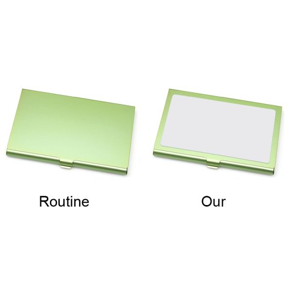 Colored Sublimation Blank Metal Business Card Holder custom card cases