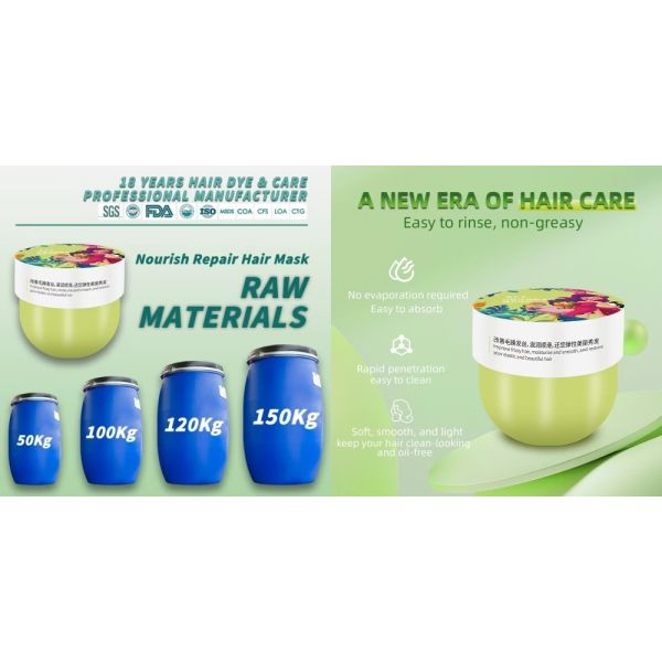 ZHISEJI 500ml Acid Nourish Hair Mask Smoothing Shine  Salon Use Bulk Wholesale OEM